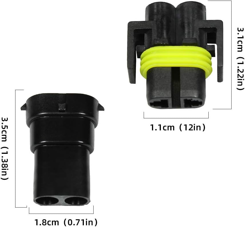 HUIQIAODS H8 H9 H11 880 881 Male Female Bulb Terminals Connector Plug HID Xenon Light Socket, H11 Socket Set*10 - Image 4