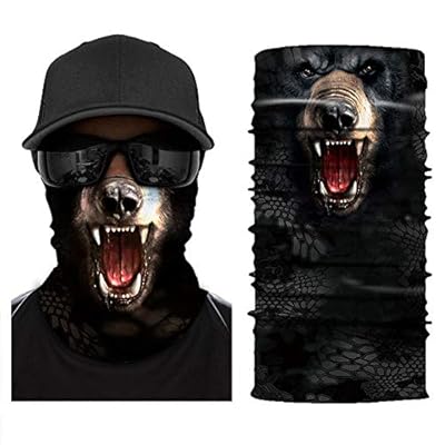 [NEW STYLE]3D Animal Neck Gaiter Warmer Windproof Face Mask Scarf, Microfiber Multifunctional Headwear for Motorcycle Riding