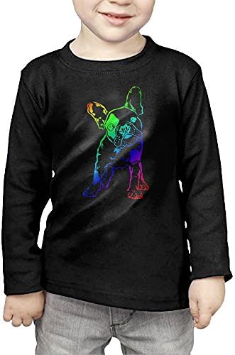 French Bulldog; French Bulldog Kids Children Unisex Long Sleeve Cotton Crew Neck T-Shirt Tee