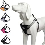 BINGPET No Pull Dog Harness Reflective for Pet Puppy Freedom Walking Large Black