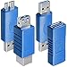 AFUNTA 4 Kinds of USB 3.0 Adapters, USB 3.0 Type-A Female to Female and Male to Male, Type A Female to B Female, Micro-B Male to TypeA Male, High Convert Speed Extension Coupler Connector