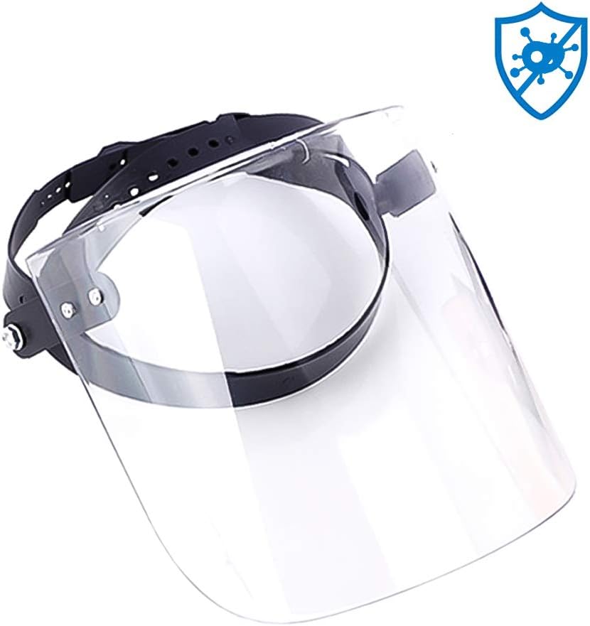 20 Pcs Safety Face Protective Visor Mas-k, Adjustable Anti-Saliva Protective Mas-k Transparent Protective Hat
