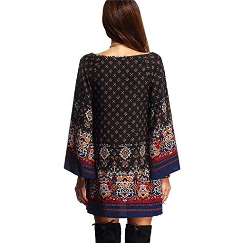 vintage เดรสลำลอง vestidos sinineflower เดรสแขนสั้น