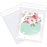 WEPOLY - 5" x 7" (1000 Count) Clear Cellophane Bags - Self Sealing Cello Plastic Poly Bags- for A2 A4 A6 Cads & Envelopes, Bakey, Cookies, Candies