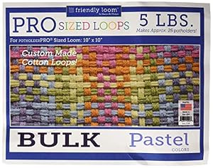 Image of Harrisville Cotton Assorted Pastel Colors 10" PRO Cotton Loops - 5 lb Bag