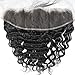 HC hcremyhair Deep Wave Frontal Lace Closure Pre plucked 13x4 Brazilian Virgin Hair Frontals Free Part with Baby Hair Bleached Knots Natural Color 10 Inch