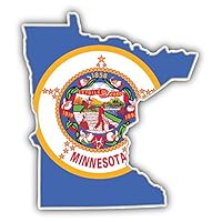 Minnesota USA State Map Flag Vinyl Decal Bumper Sticker 5