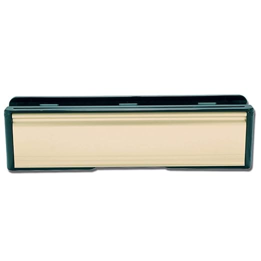 Durchwurfbriefkasten (27 cm / 10,5 Zoll, Messingoberfläche, für Holz