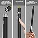 MoKo Universal Active Stylus, 2 in 1 High-Precision 1.5mm Capacitive Pen, with Ultra Fine Fiber Mesh Tip for Touch Screen Devices (iPad, iPhone X/ 8/8 Plus, Samsung and More) - Black