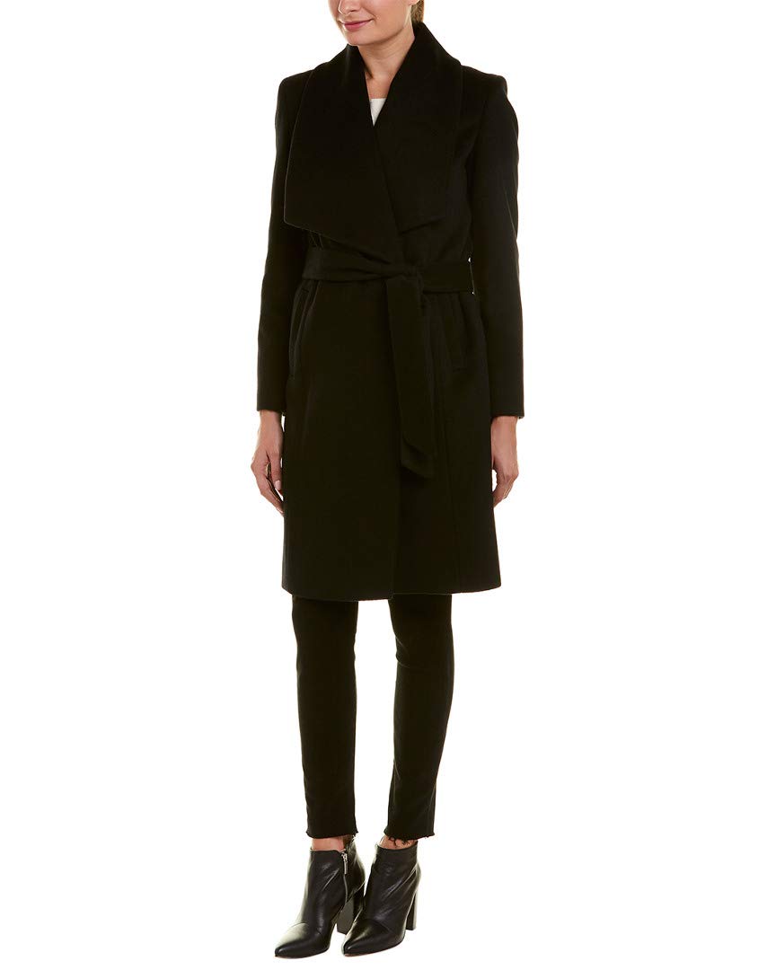 Photo 1 of Cole Haan Women's Belted Wool Classically Coat for Year-Round Style, Elegant Black, 4