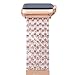 Apple Watch Band, FresherAcc Luxury Zircon Stones Replacement Strap for iWatch All Series Crystal Rhinestone Diamond Watch Bracelet Wristband Stainless Steel Band (38MM Rose Gold)