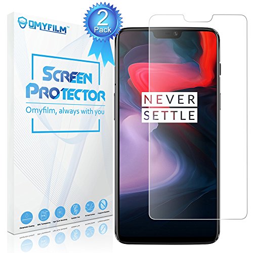 [2 Pack] Oneplus 6 Screen Protector OMYFILM Oneplus 6 Tempered Glass Screen Protector [Case Friendly] [Anti-Scratches] Crystal Clear Glass Screen Protector for Oneplus 6