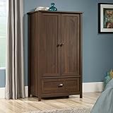Sauder County Line Armoire with Rum Walnut Finish