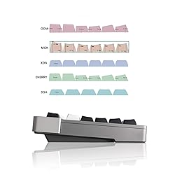 Grey Red Keycaps Set 150 Keys MSA Profile Double