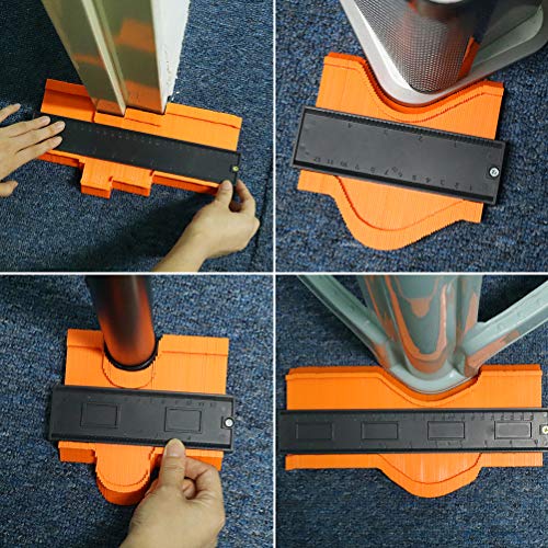 3 Pcs Contour Gauge Duplicator,Hitter Plastic Master Outline Gauge Profile Multi-functional Shaping Measure Ruler for Corners,Woodworking Templates,Tiles and Laminate(10 inch x 5 inch)