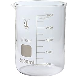 3000ml Beaker, Low Form Griffin, Borosilicate 3.3
