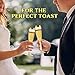 Gold Plastic Champagne Flutes – 50-Pcs Disposable Tall Stem Wine Glasses – Elegant Design – Practical and Easy to Use – 6.5 Oz Capacity - Gold Glittery Rim – Ideal for Parties, Special Events