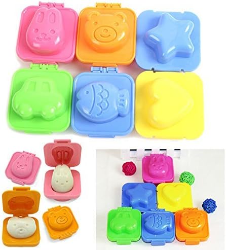 6 Pcs Boiled Egg Sushi Rice Mold Bento Maker Sandwich Cutter Decorating Mould