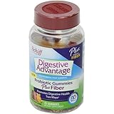 Probiotic Gummies Plus Fiber, Natural Fruit Flavors, 45 Count DVA18362