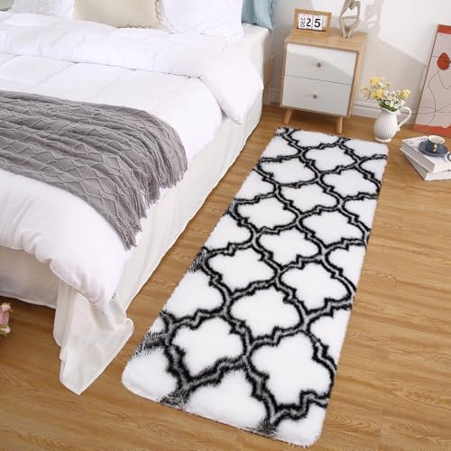 LUXLOOM Soft Shag Runner Rug for Bedroom 2x8 Shag Fluffy Rug Runner Indoor Plus…