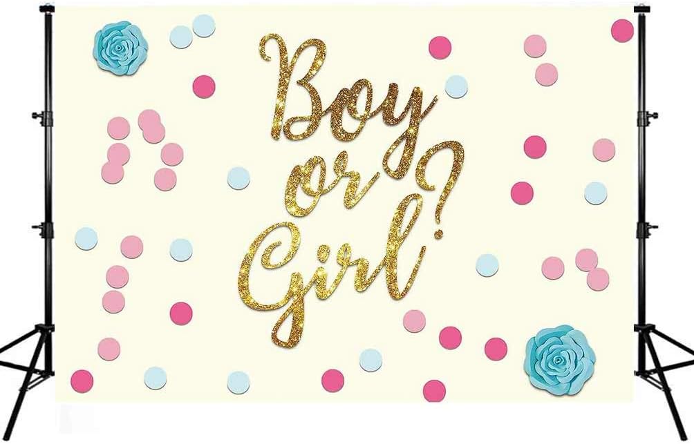 Gender Reveal Backdrop, Boy Or Girl Baby Shower Background, 7X5ft Vinyl