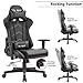 Furmax High-Back Gaming Office Chair Ergonomic Racing Style Adjustable Height Executive Computer Chair,PU Leather Swivel Desk Chair with Backrest and Lumbar Support (Carbon Black)