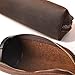 SAIBANG Vintage Leather Pencil Case with Zipper, Handmade Genuine Leather Stationery Art Supplies College Office Pencil Holder Pen Case Pouch Unisex