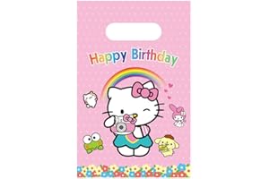 LOSEDE 30pcs Hello Cat Kitty Birthday Party Gift Bags Candy Bags Goody Bags Hello Cat Kitty Birthday Party Supplies Decorations