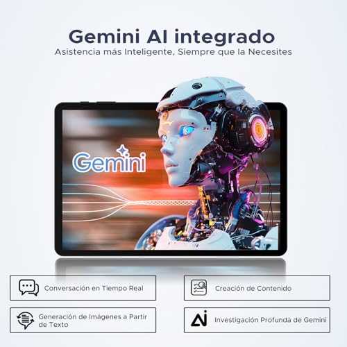 P10 Pro Tablet 10 Pulgadas, Tablets Android 16 con 120Hz Display, 8800mAh, 48GB+128GB/2TB, T7250 Octa-Core, Widevine L1, Gemini AI, 13MP+5MP, Auriculares 3.5mm, Tablet con Teclado y Lápiz, Negro