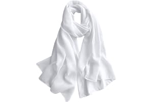 HAREWOM Chiffon Hijab for Women Sheer Shawl and Wraps for Wedding Bridal Scarves Summer Lightweight Sun-proof Scarf