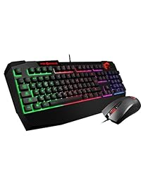 MSI vigor GK40 Combo nosotros retroiluminación RGB dedicados teclas Anti Ghosting sensación mecánica juegos de teclado y mouse