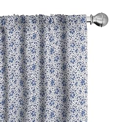 Lunarable Flower Curtains, Small Wild Flowers