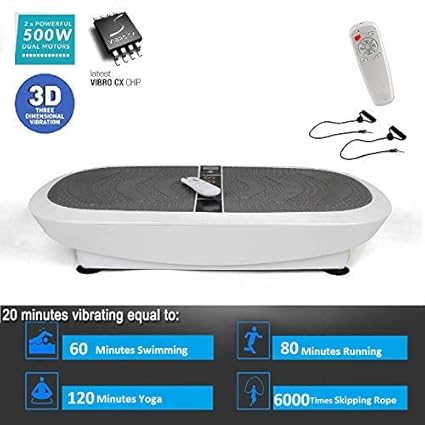 BU-KO Fitness Motorkraft Vibrationsplatte | Schwingung und lineare Schwingung Übungsbewegung | Ultimate Fat Loss Ganzkörper F