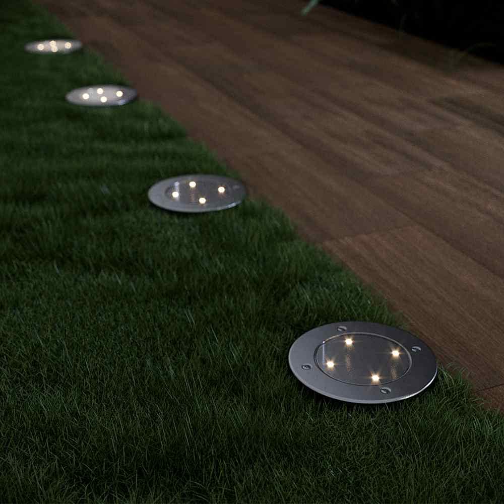 SolarCentre® Mirage Outdoor Solar Powered Deck Lights - Set of 4