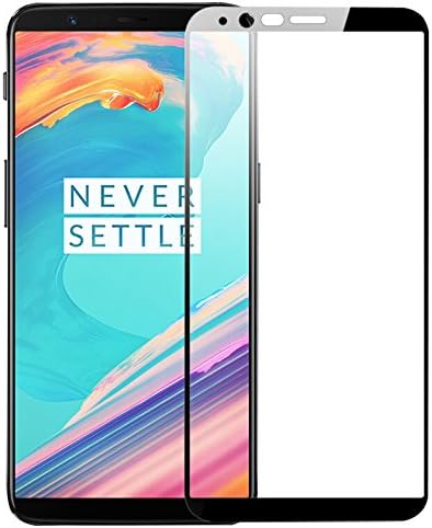 CASPTM 2.5D Colorful Tempered Glass Screen Protector for Oneplus 6,Full Cover Scratch-Proof Protective Film for 1+6-6.28''inch(Black)