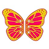 Shwings Vermont Butterfly Lace In Wings For Shoes (Pink, Neon)