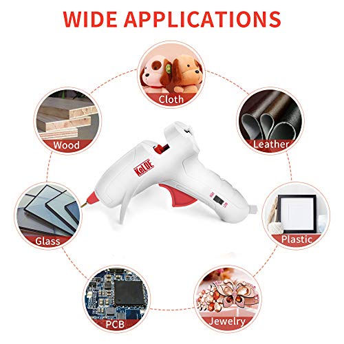 Dual Temperature Hot Glue Gun Kit, KeLDE UL Certified Mini Adjustable Melting Glue Gun with 30pcs Glue Sticks, Long Fine Tip for DIY Precision Projects, 20 Watts - Thumbnail 5