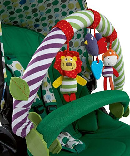CdyBox Newborn Stroller Crib Pram Travel Spiral Activity Toy, Lion and Bird