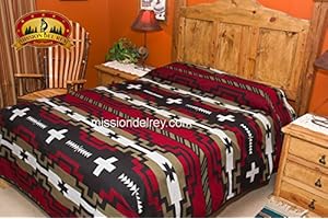 Mission Del Rey Western Bedding Collection - Laguna Black King 114"x96"