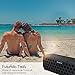 Solar Bluetooth Speaker, Dreamix 30+ Hours Playtime Portable Wireless Stereo Bass IP65 Splashproof Outdoor Bluetooth 4.0 Speaker for Beach, Poolside, Shower, Bike, Camping - Black