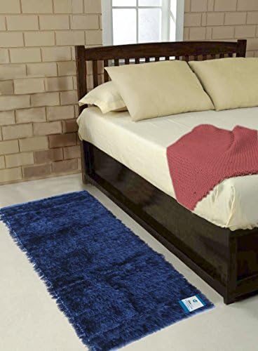 Glamkaart Handmade Both Side Usable Runner in Blue 2x5 Feet