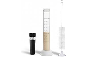 SOLRIFY Sourdough Aliquot Jar Set, Glass Fermentation Tracker Tube with 0–150% Scale, Precision Sourdough Starter Kit for Dough Rise, Bread Proofing, Home Baking Supplies