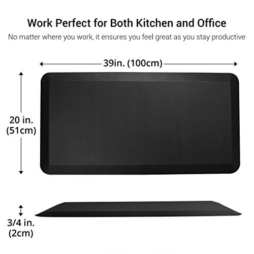 FlexiSpot Standing Desk AntiFatigue Mat Comfort Kitchen Floor Mat Flat