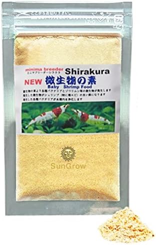Shirakura Baby Shrimp Food - Essential Yellow Microorganism Powder for Proper Nutrition Digestion and Immune Support – Only 1 in 10 Baby Shrimp reach Adulthood - TRIPLE the Survival Rate