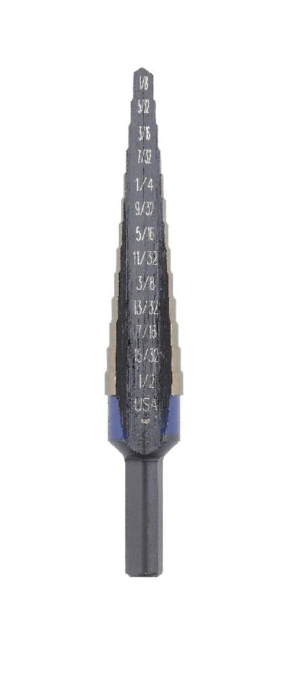 Irwin Tools IRWIN 10231CB Unibit 1/32-Inch 13-Steps Cobalt Alloy Steel Step Drill Bit, Black