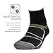 Feetures! Men's Elite Max Cushion Quarter, black + Reflector, large