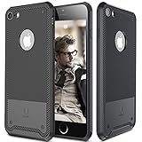 iPhone 7 Case, [Shield] [Flash Diffuser] [Scratch Resist] [Shockproof] [Carbon Fiber] Texture TPU Case Cover for Apple iPhone 7 - Black