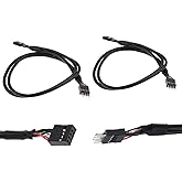 MEIRIYFA USB Header Extension Cable, USB 2.0 9-Pin Male to 9-Pin Female Internal Motherboard Header Cable for USB Ports, Expa