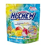 Morinaga Hi Chew Tropical Mix Chewy Candy, Kiwi, Pineapple, Mango Dragon Fruit Flavors, 12.7 Ounce Stand-Up Pouch