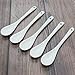 Pomeat 20 Pcs Ceramics Coffee Spoons Mini Dessert Spoons Tasting Spoons for Chefs, 4.8 Inch